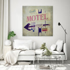 Carls Motel Sign by Honey Malek on GIANT ART - purple contemporary