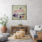 Carls Motel Sign by Honey Malek on GIANT ART - purple contemporary
