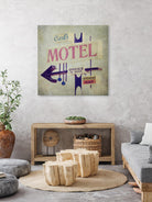 Carls Motel Sign by Honey Malek on GIANT ART - purple contemporary