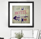 Carls Motel Sign by Honey Malek on GIANT ART - purple contemporary