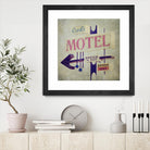 Carls Motel Sign by Honey Malek on GIANT ART - purple contemporary