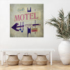 Carls Motel Sign by Honey Malek on GIANT ART - purple contemporary