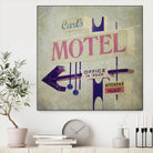 Carls Motel Sign by Honey Malek on GIANT ART - purple contemporary