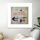 Carls Motel Sign by Honey Malek on GIANT ART - purple contemporary