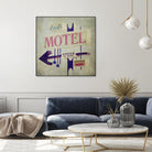 Carls Motel Sign by Honey Malek on GIANT ART - purple contemporary