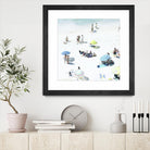 Happy Days by Ingrid Beddoes on GIANT ART - white sea scene