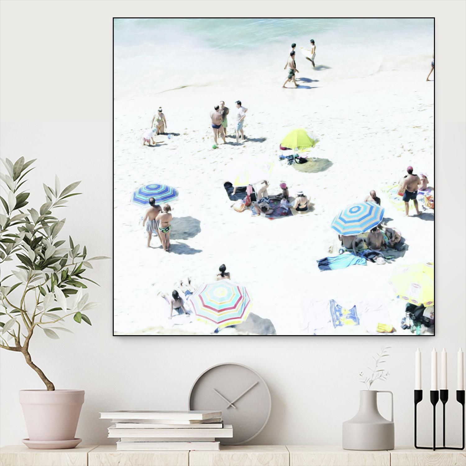 Happy Days by Ingrid Beddoes on GIANT ART - white sea scene
