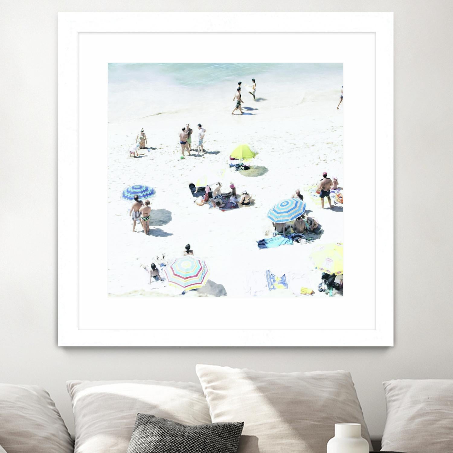 Happy Days by Ingrid Beddoes on GIANT ART - white sea scene