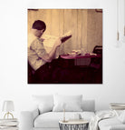 Reading Man by Joe Gemignani on GIANT ART - beige photo art