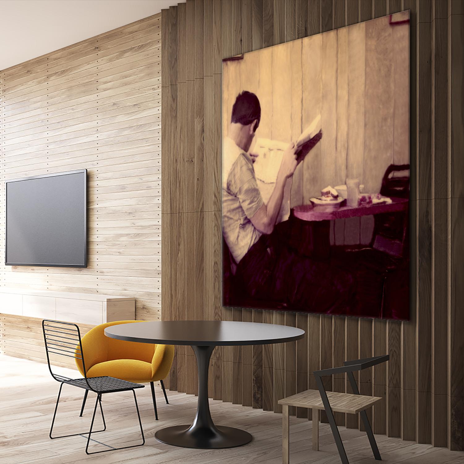 Reading Man by Joe Gemignani on GIANT ART - beige photo art