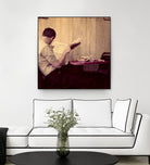 Reading Man by Joe Gemignani on GIANT ART - beige photo art