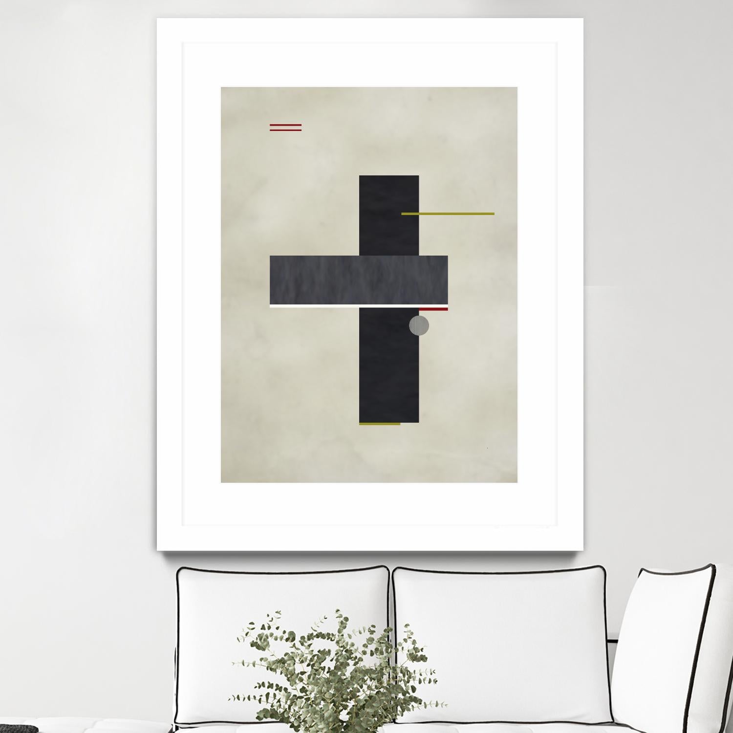 Rectangle Love by Kevin Calaguiro on GIANT ART - black abstract