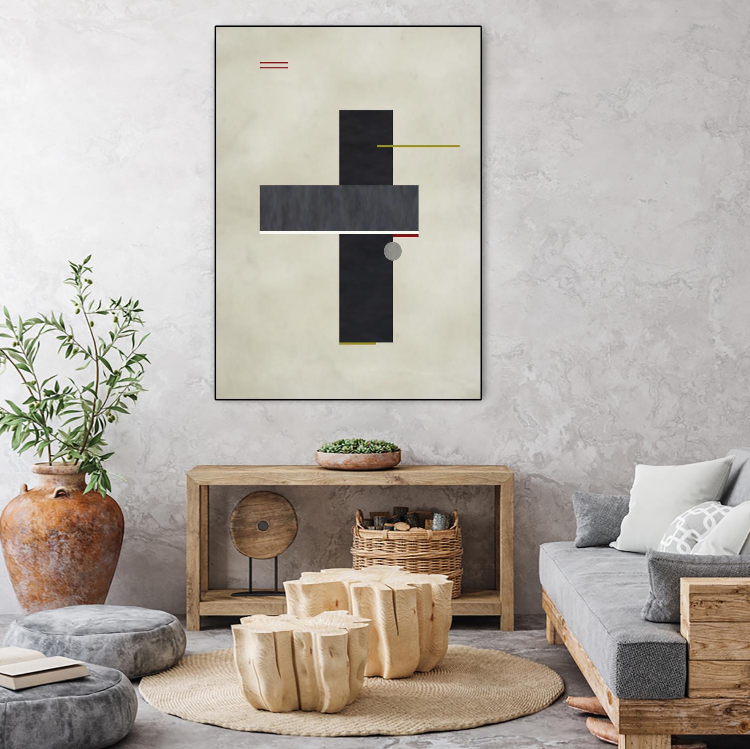 Rectangle Love by Kevin Calaguiro on GIANT ART - black abstract
