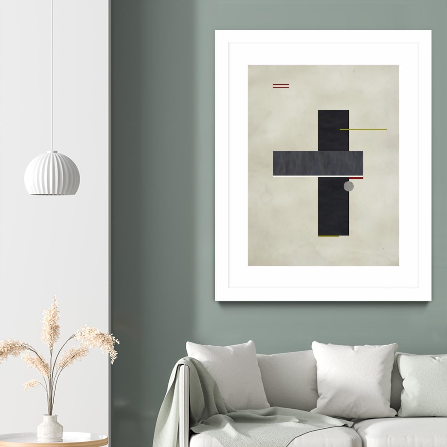 Rectangle Love by Kevin Calaguiro on GIANT ART - black abstract