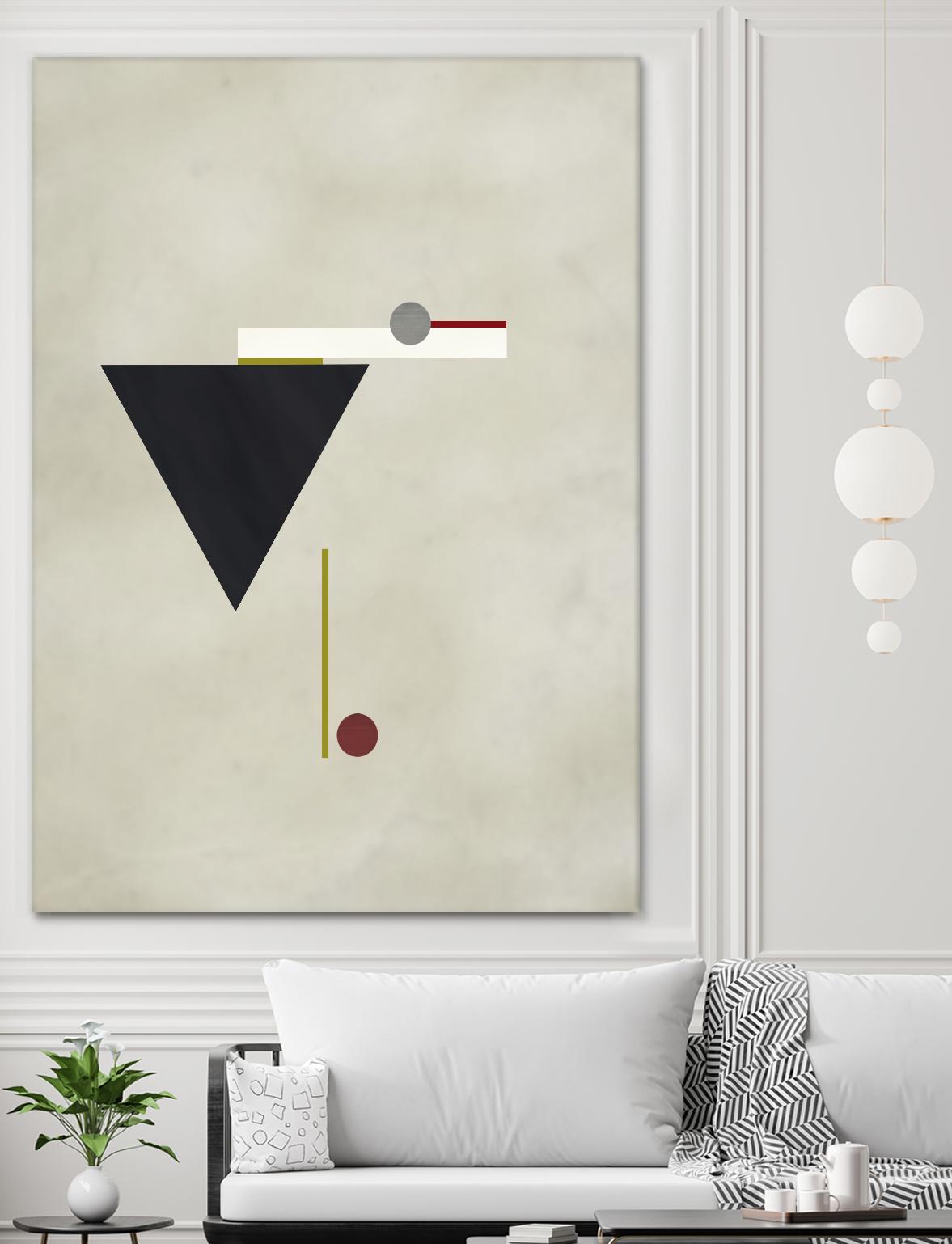 Triangle Love by Kevin Calaguiro on GIANT ART - black abstract