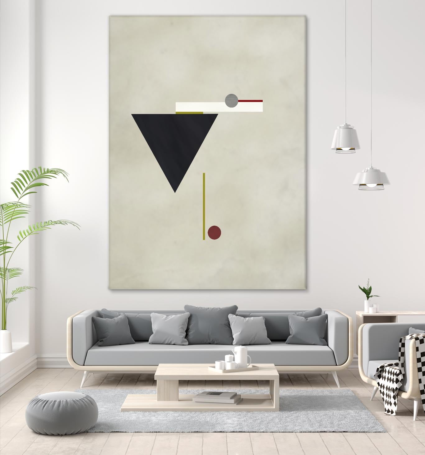 Triangle Love by Kevin Calaguiro on GIANT ART - black abstract