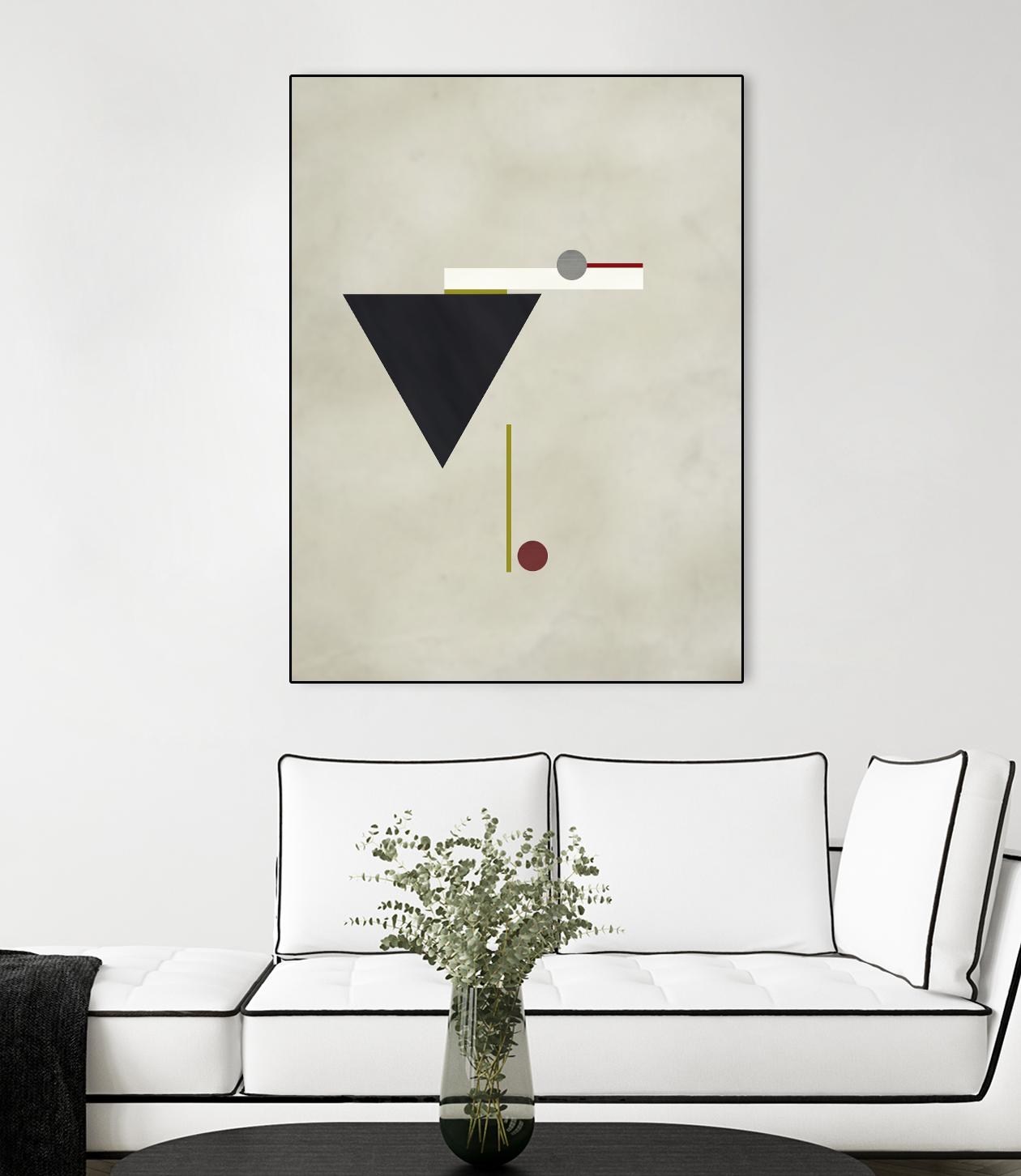 Triangle Love by Kevin Calaguiro on GIANT ART - black abstract