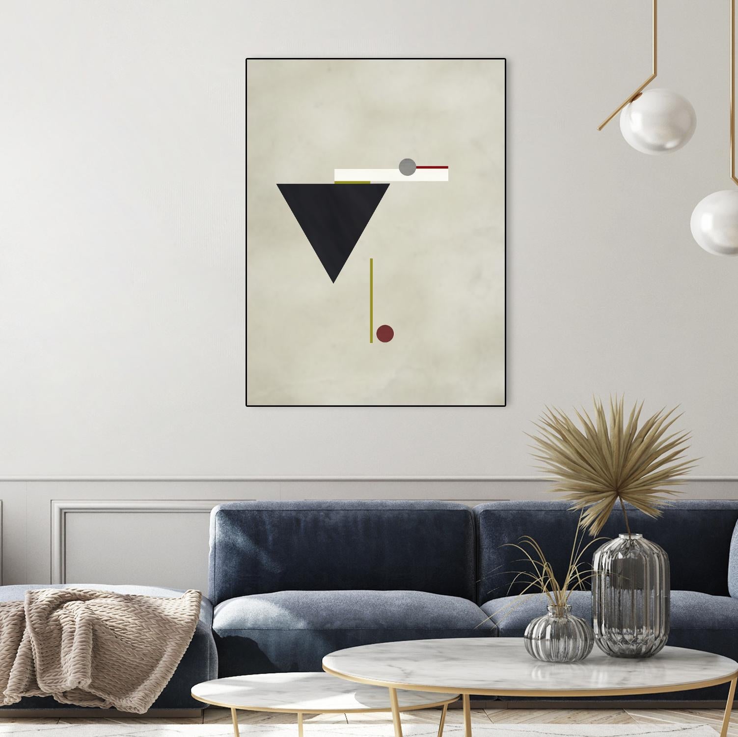 Triangle Love by Kevin Calaguiro on GIANT ART - black abstract