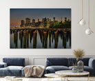 Lower Manhattan at Twilight by Franklin J. Kearney on GIANT ART - yellow city scene