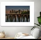 Lower Manhattan at Twilight by Franklin J. Kearney on GIANT ART - yellow city scene