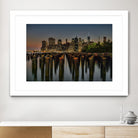 Lower Manhattan at Twilight by Franklin J. Kearney on GIANT ART - yellow city scene