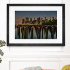 Lower Manhattan at Twilight by Franklin J. Kearney on GIANT ART - yellow city scene