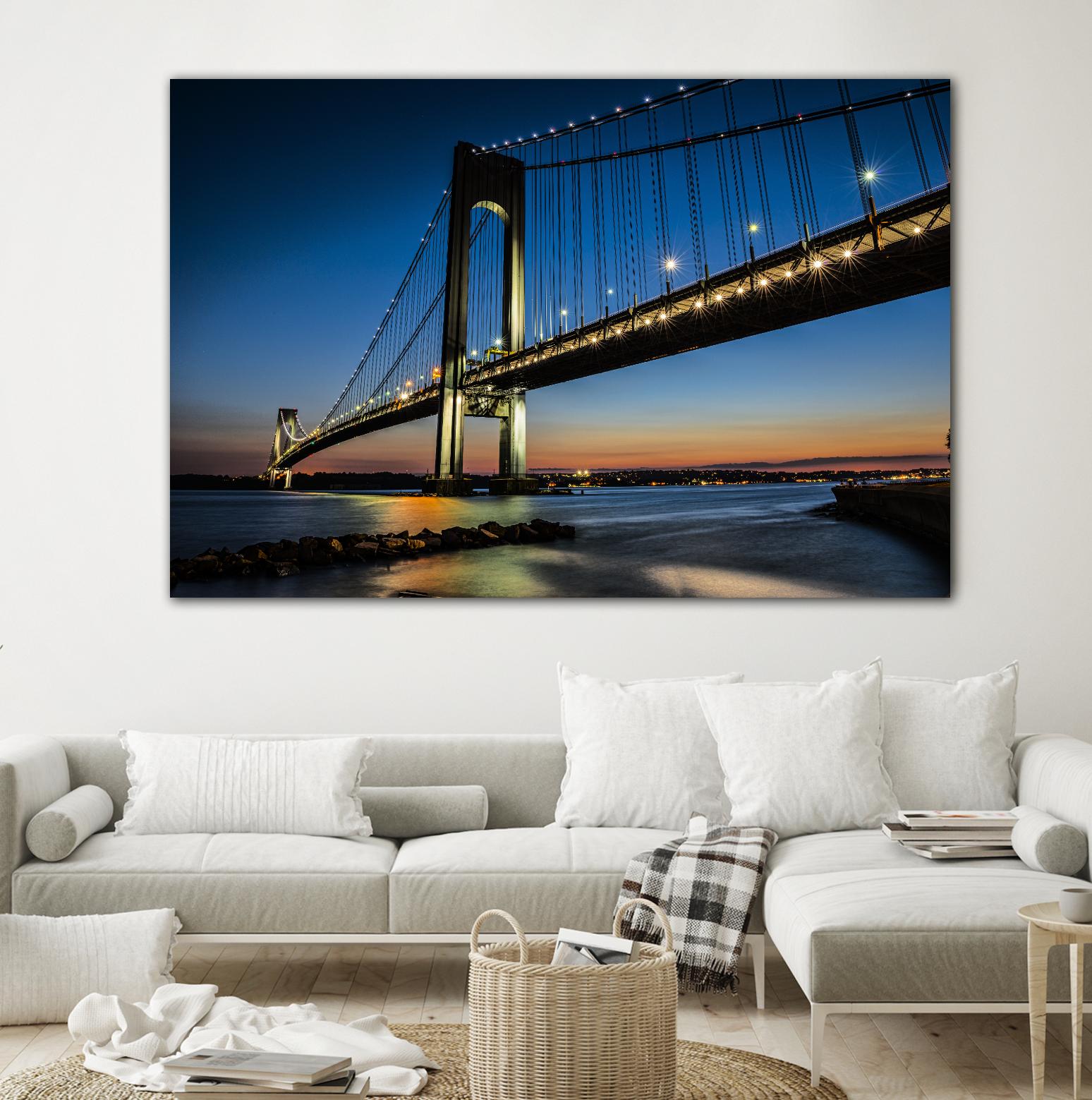 Verrazano Bridge by Franklin J. Kearney on GIANT ART - orange city scene