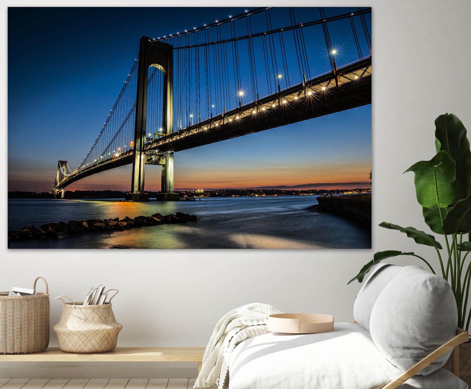 Verrazano Bridge by Franklin J. Kearney on GIANT ART - orange city scene