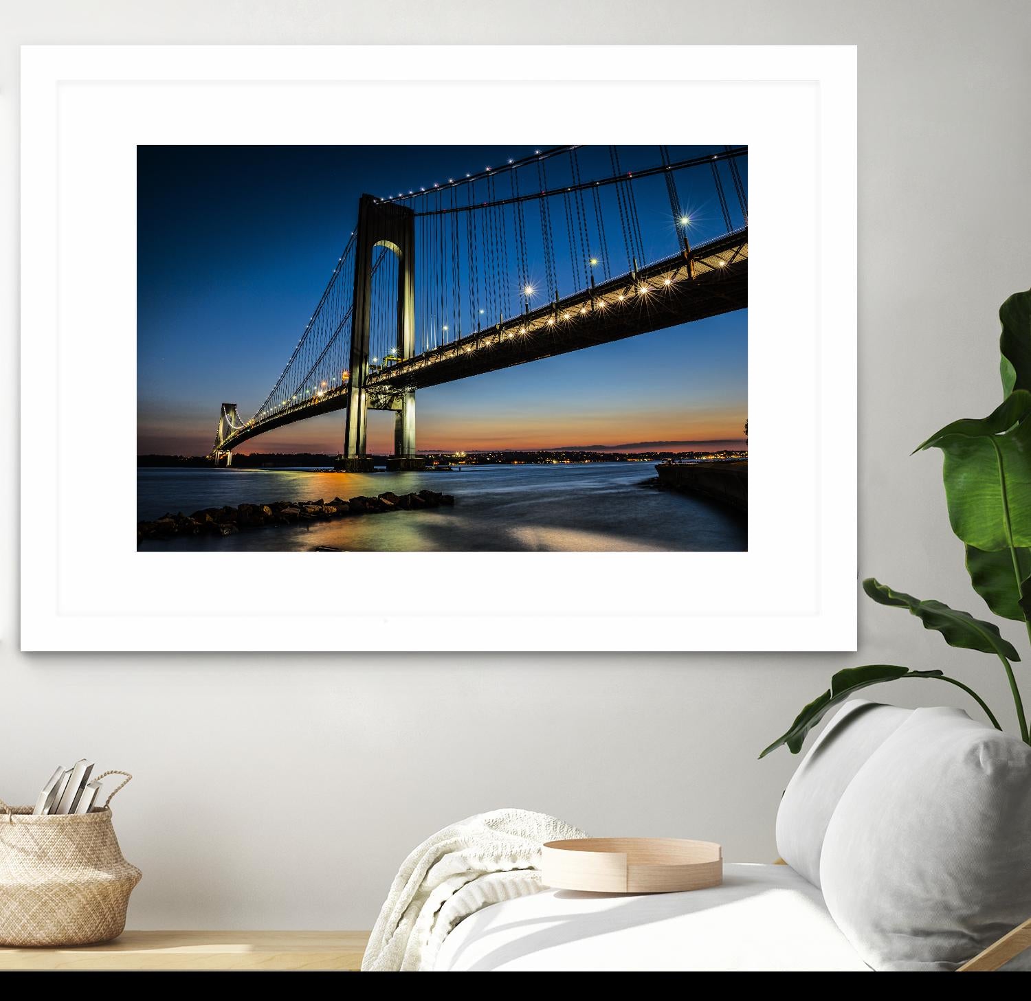Verrazano Bridge by Franklin J. Kearney on GIANT ART - orange city scene