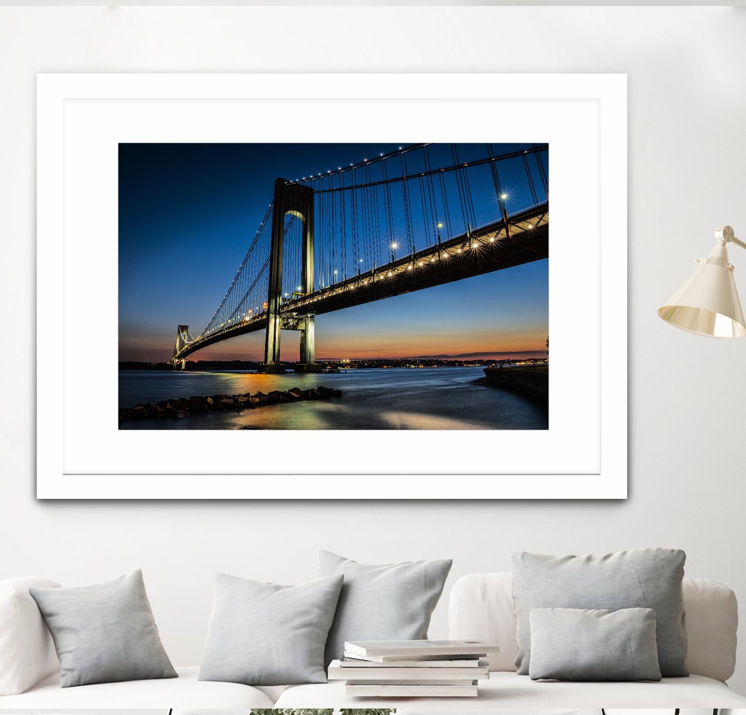 Verrazano Bridge by Franklin J. Kearney on GIANT ART - orange city scene