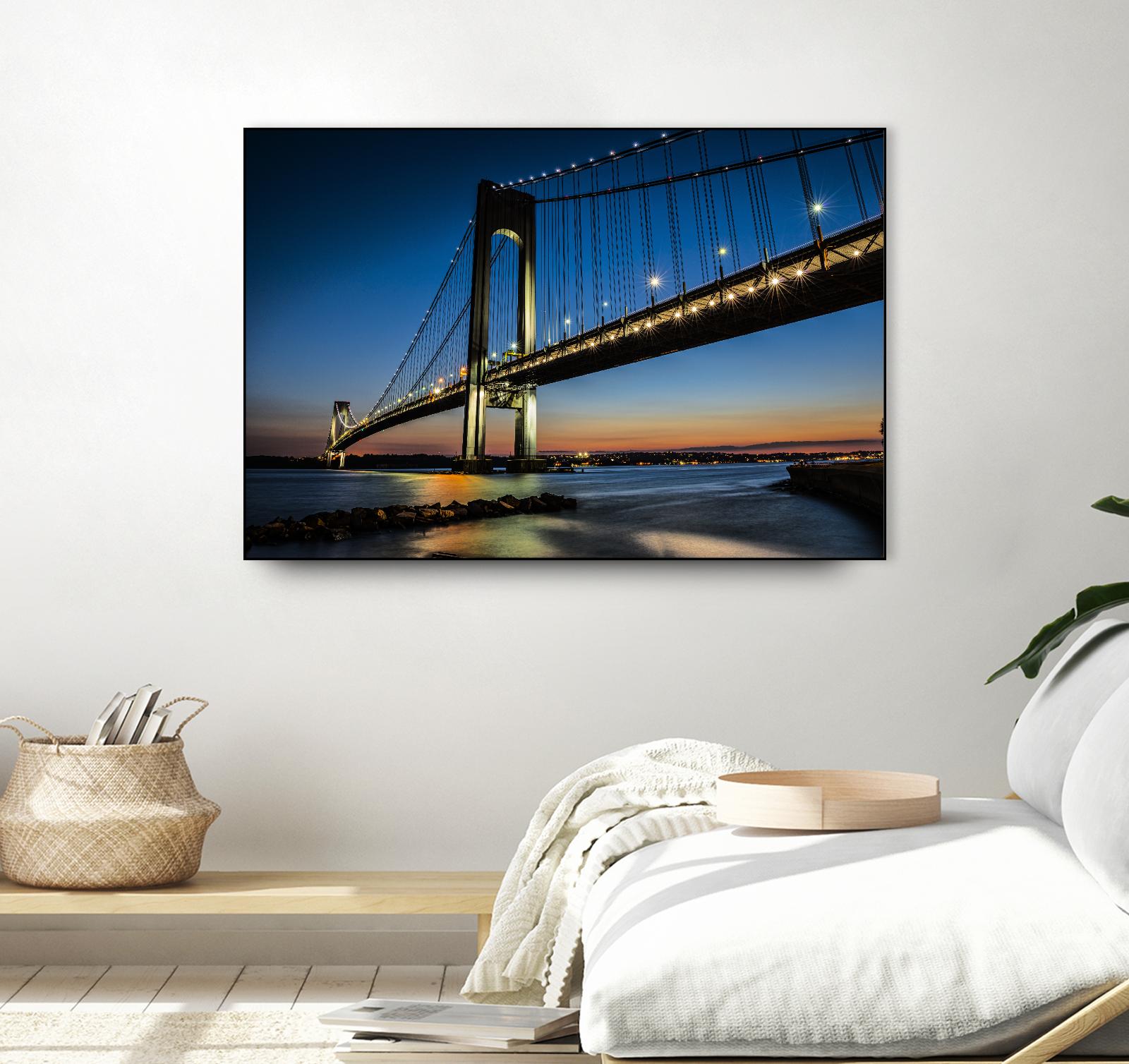Verrazano Bridge by Franklin J. Kearney on GIANT ART - orange city scene