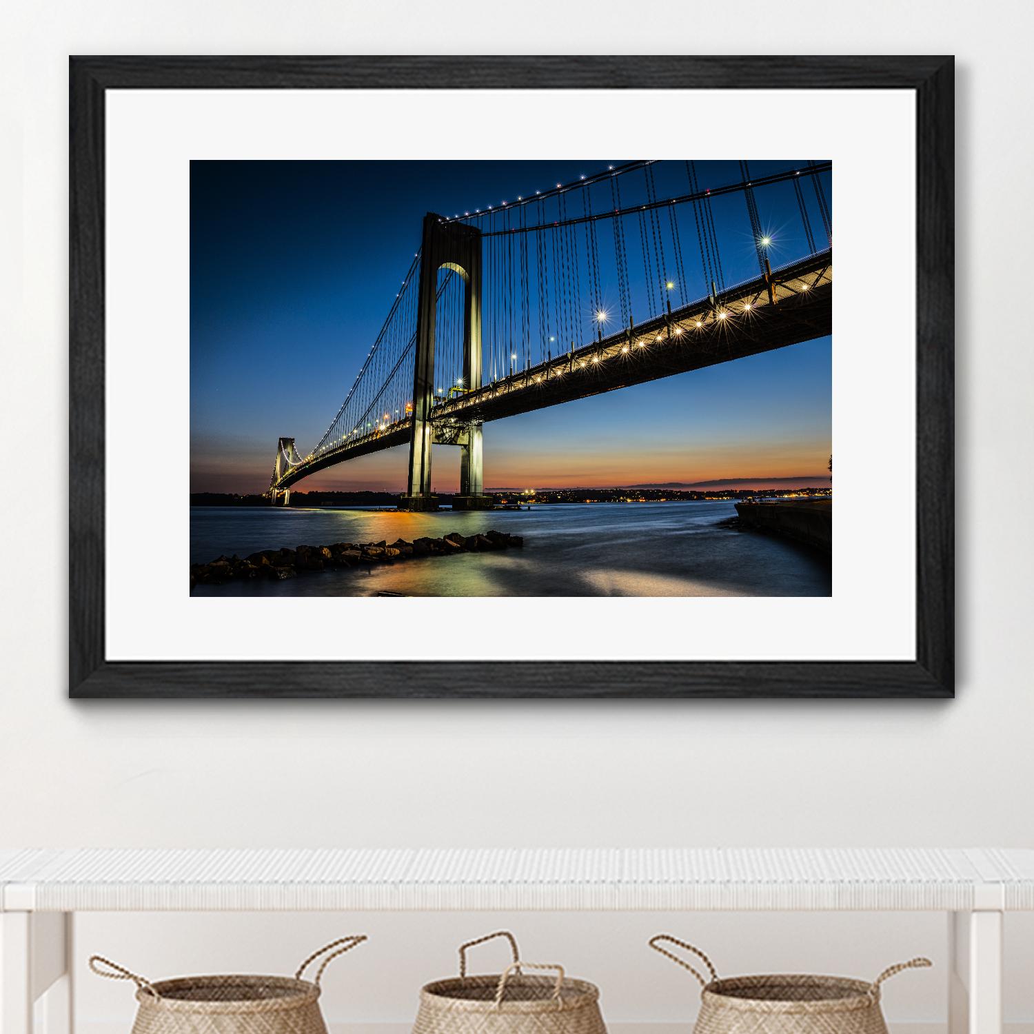Verrazano Bridge by Franklin J. Kearney on GIANT ART - orange city scene