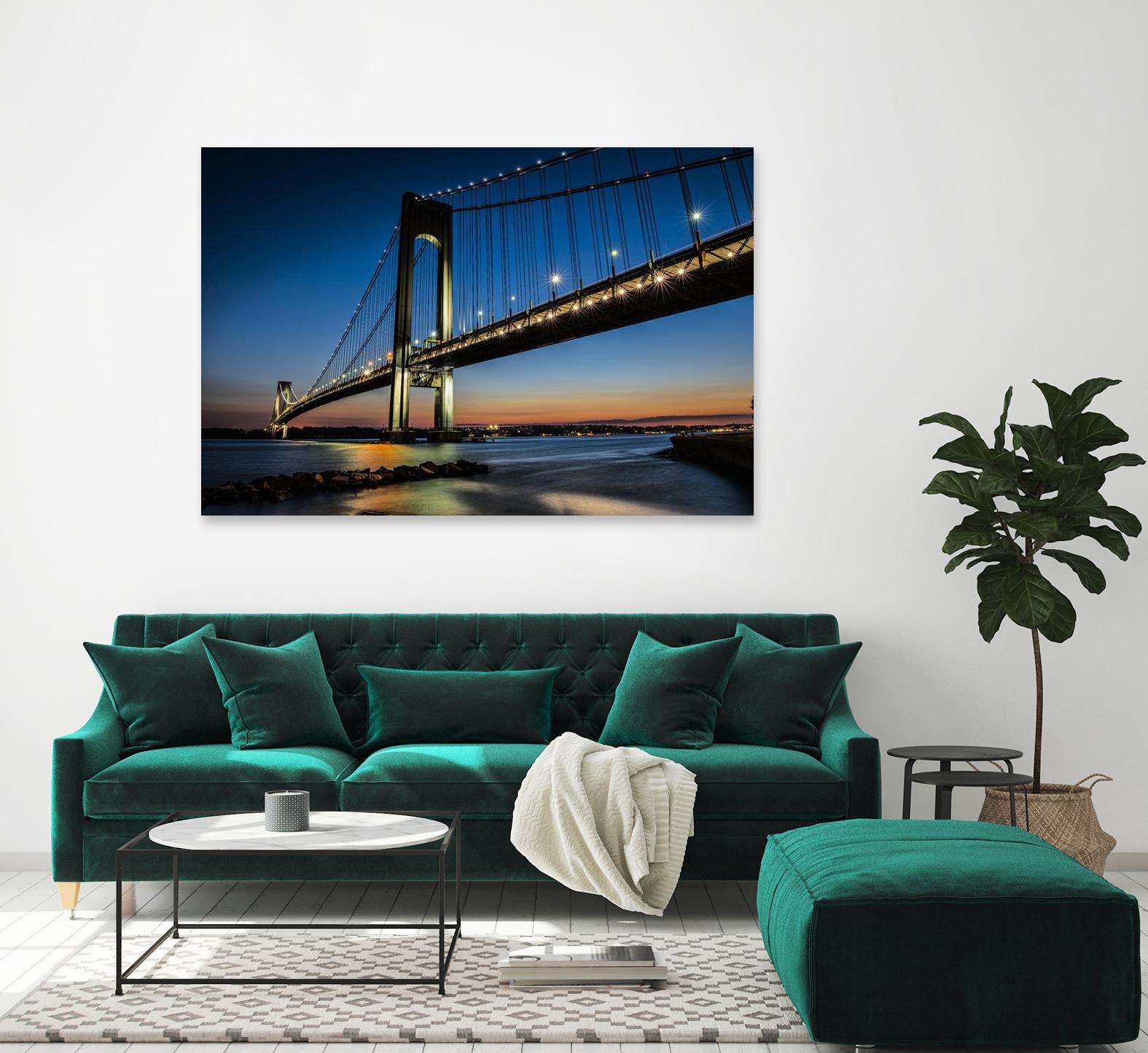 Verrazano Bridge by Franklin J. Kearney on GIANT ART - orange city scene