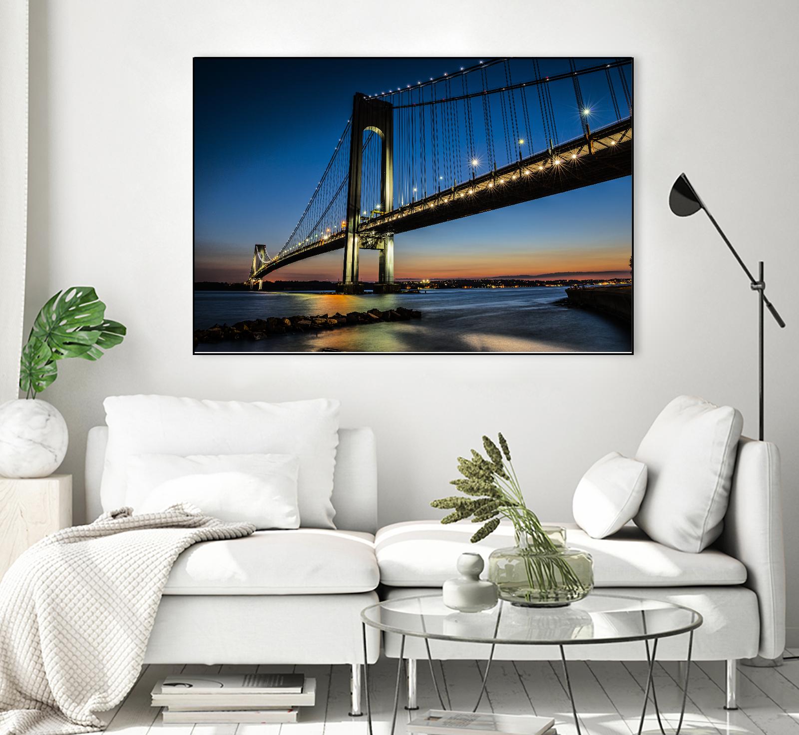 Verrazano Bridge by Franklin J. Kearney on GIANT ART - orange city scene