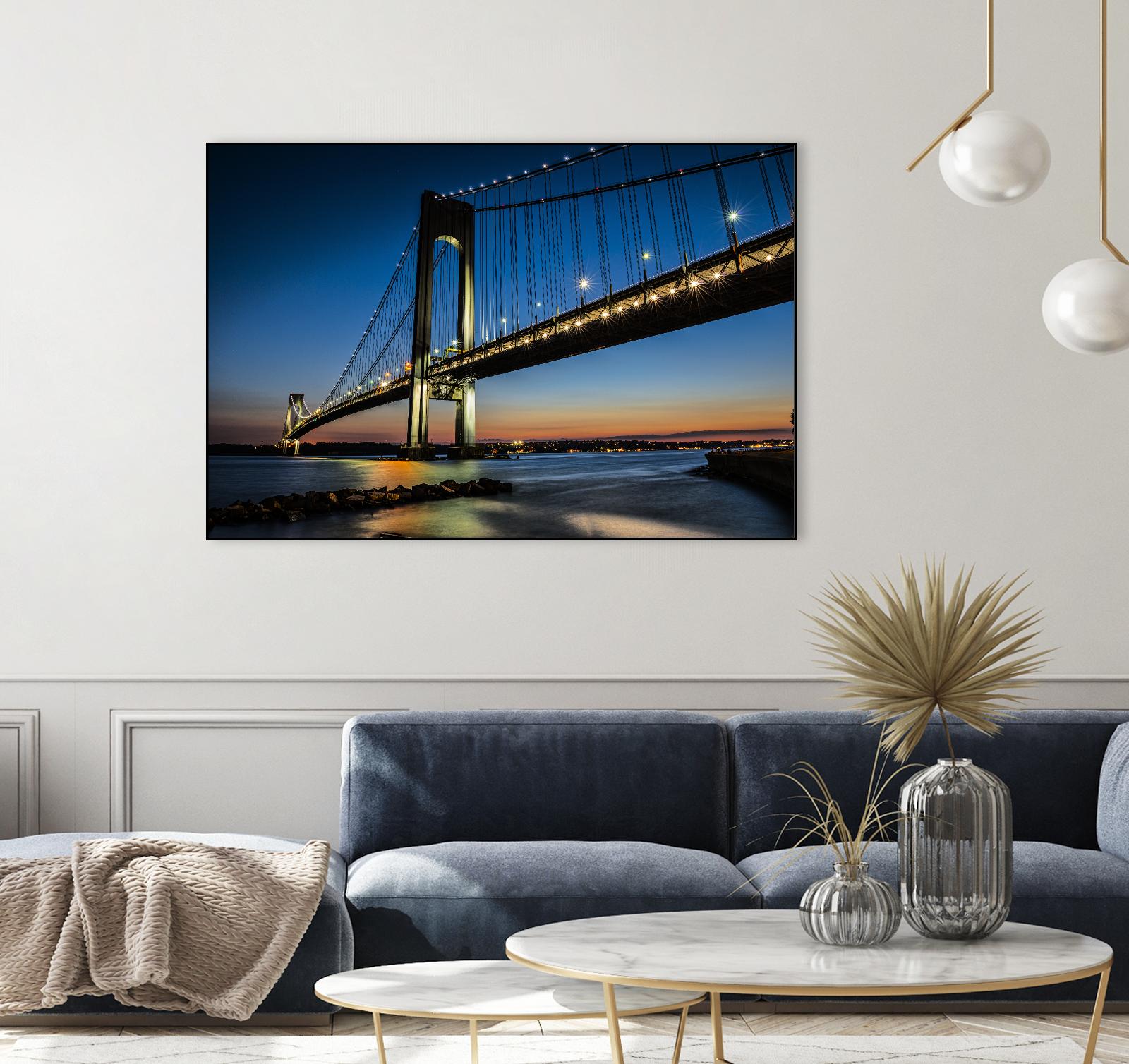 Verrazano Bridge by Franklin J. Kearney on GIANT ART - orange city scene