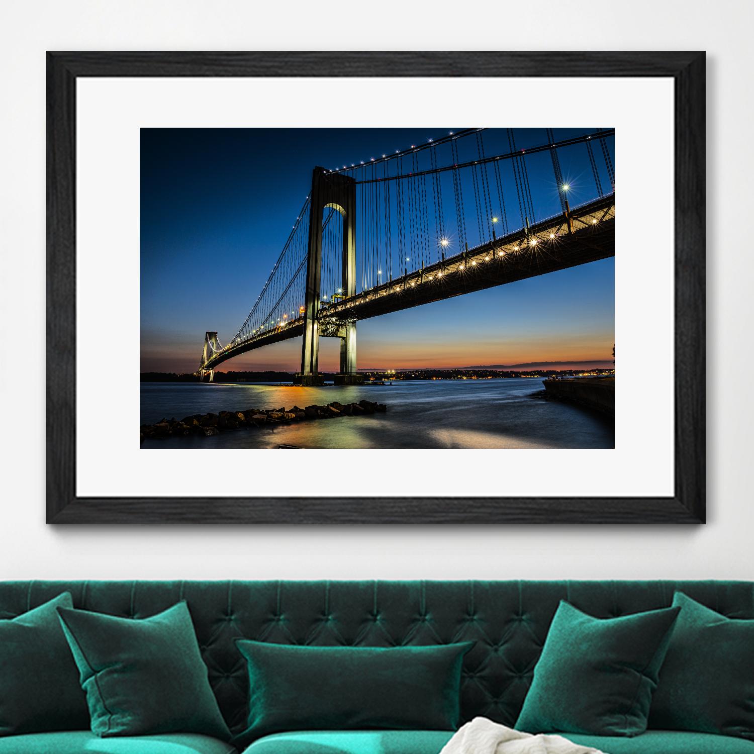 Verrazano Bridge by Franklin J. Kearney on GIANT ART - orange city scene