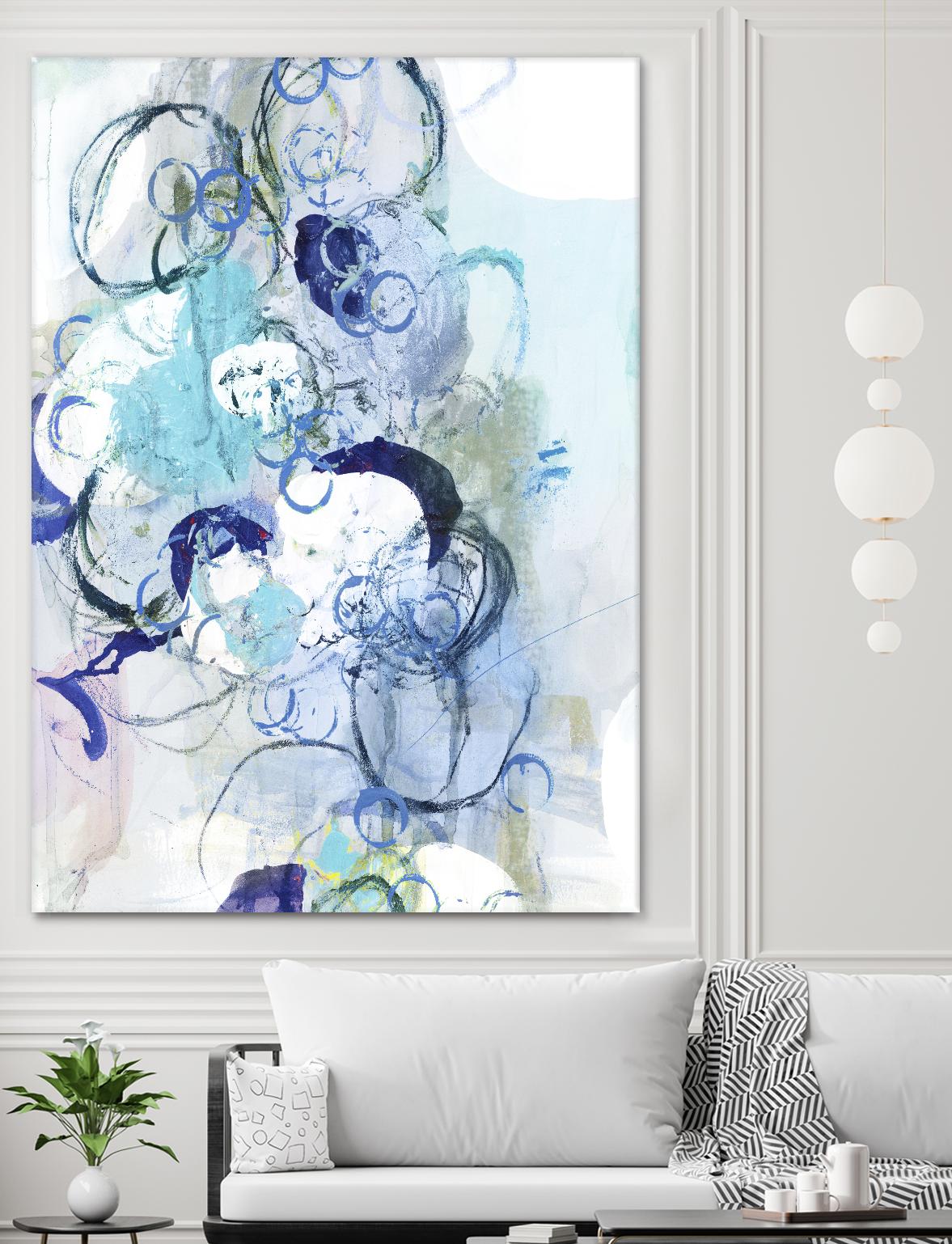 Aqua I by Kathryn Neale on GIANT ART - blue abstract