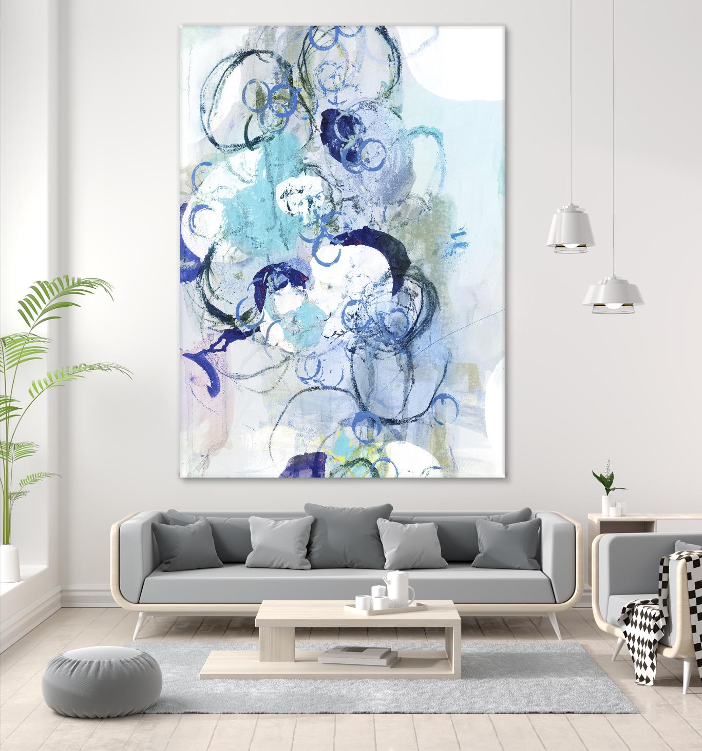 Aqua I by Kathryn Neale on GIANT ART - blue abstract