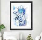 Aqua II by Kathryn Neale on GIANT ART - white abstract