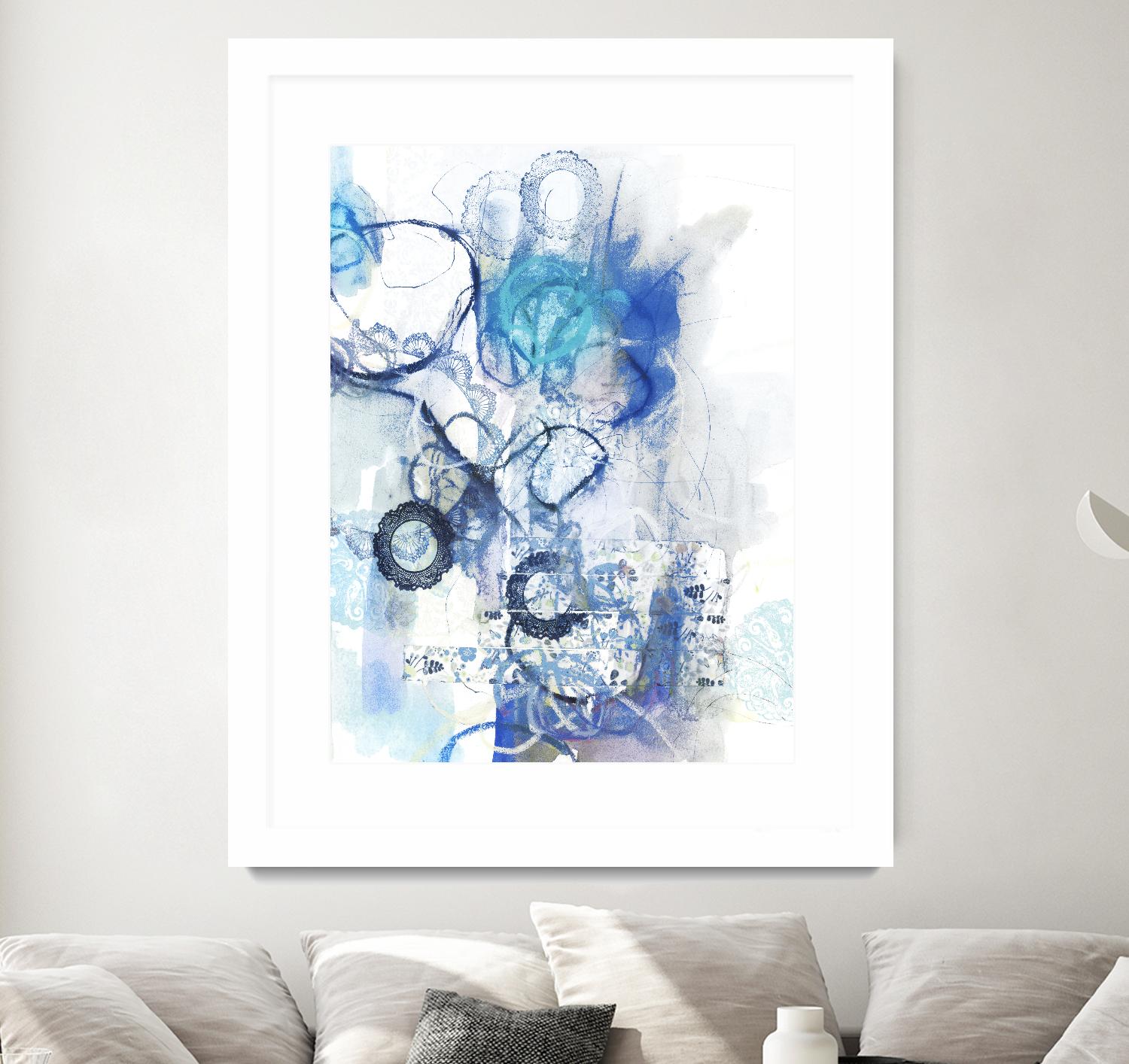 Aqua II by Kathryn Neale on GIANT ART - white abstract