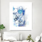 Aqua II by Kathryn Neale on GIANT ART - white abstract