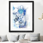 Aqua II by Kathryn Neale on GIANT ART - white abstract