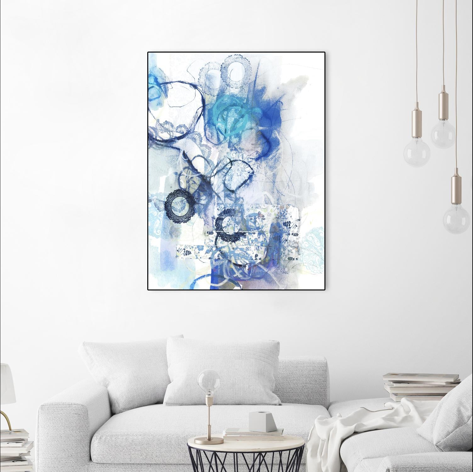 Aqua II by Kathryn Neale on GIANT ART - white abstract