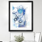 Aqua II by Kathryn Neale on GIANT ART - white abstract