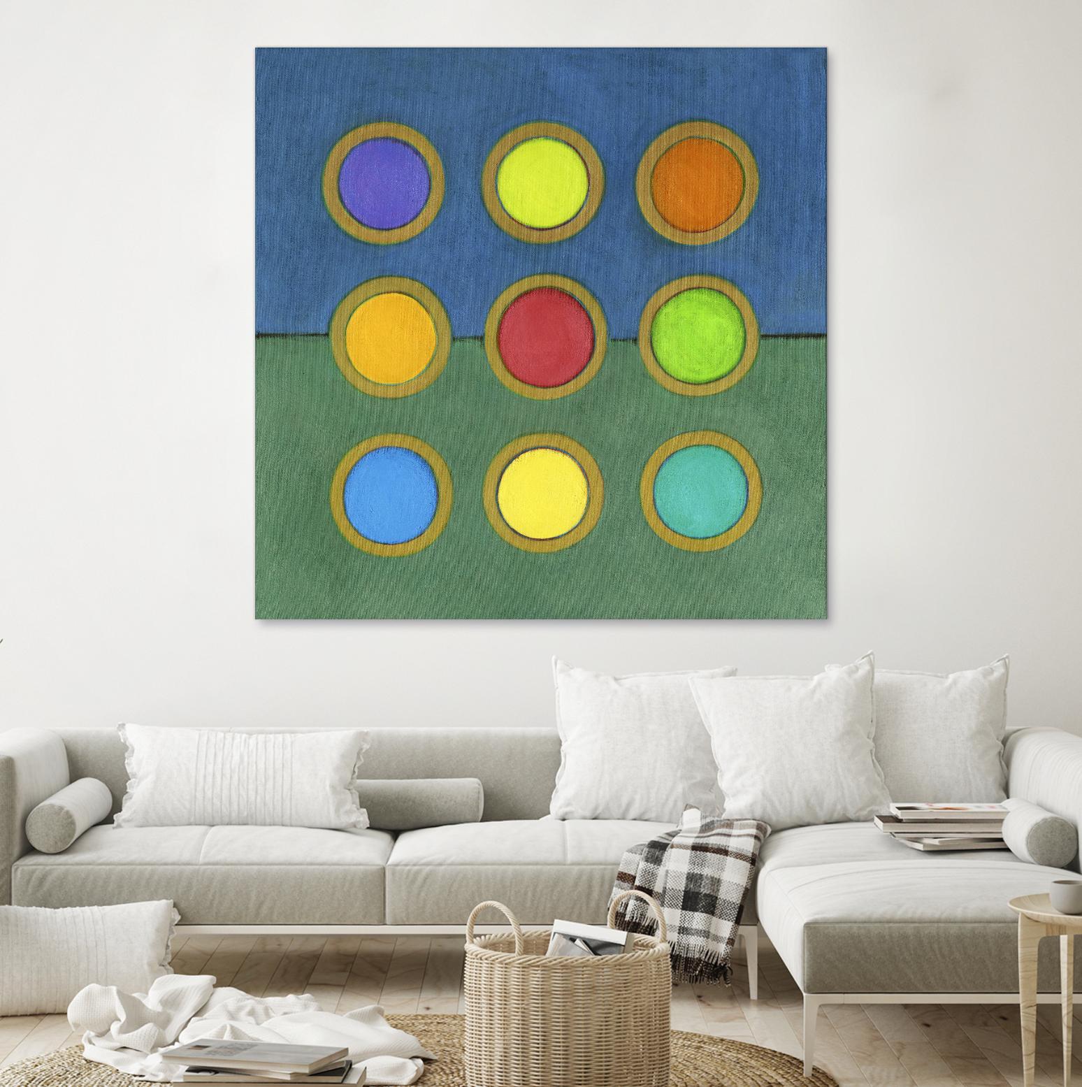 Circle Grid II by Darlene Kulig on GIANT ART - green abstract