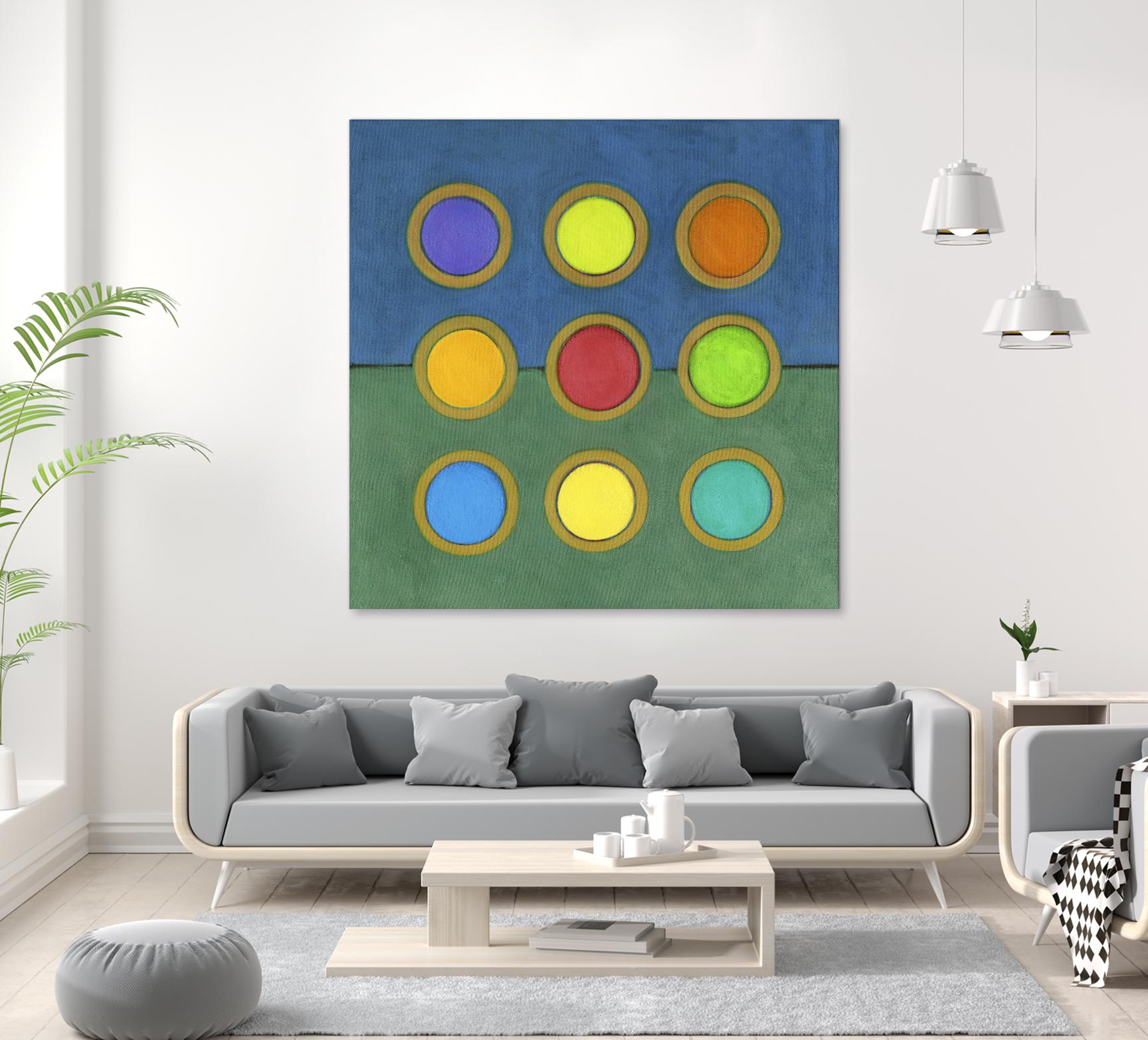Circle Grid II by Darlene Kulig on GIANT ART - green abstract
