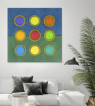 Circle Grid II by Darlene Kulig on GIANT ART - green abstract
