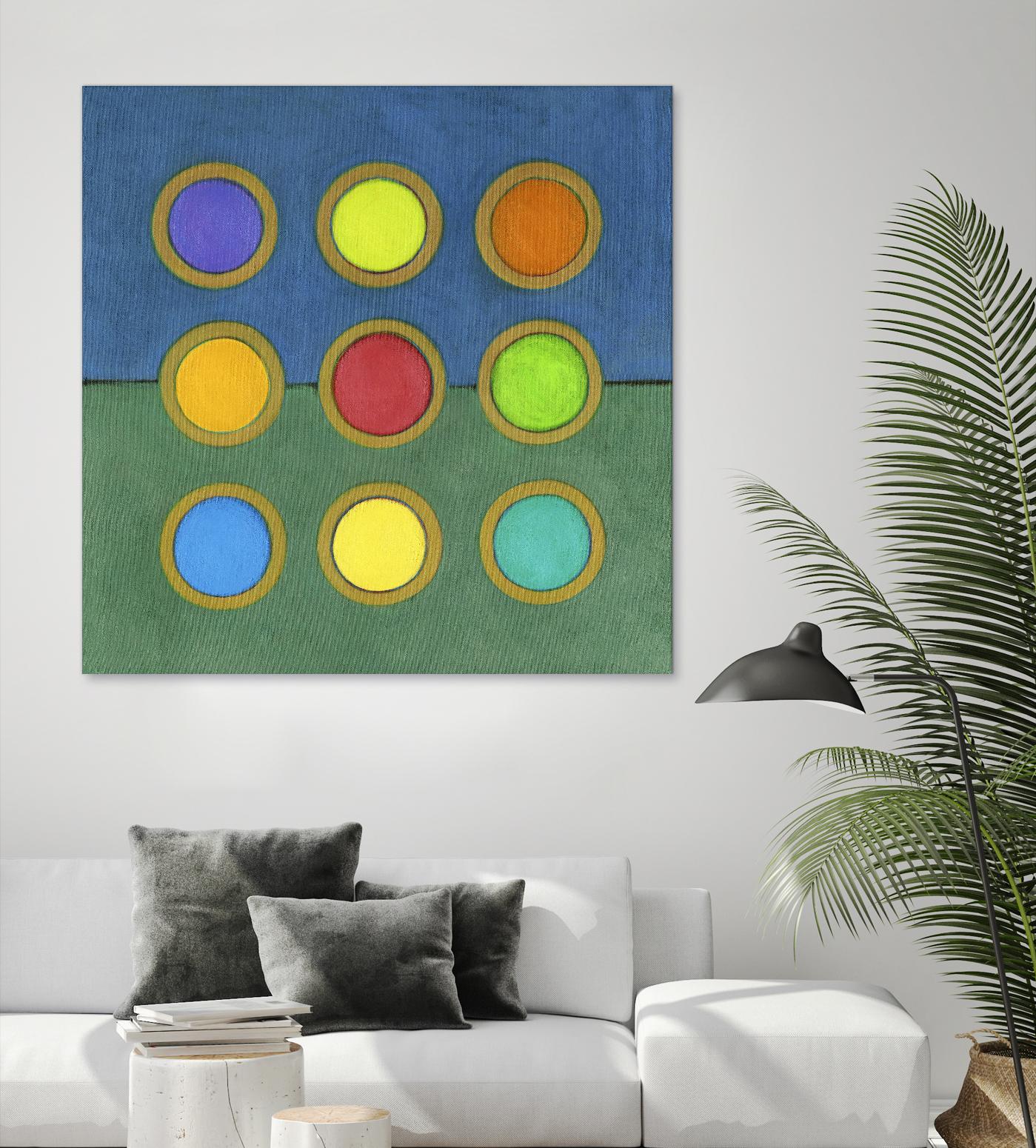 Circle Grid II by Darlene Kulig on GIANT ART - green abstract