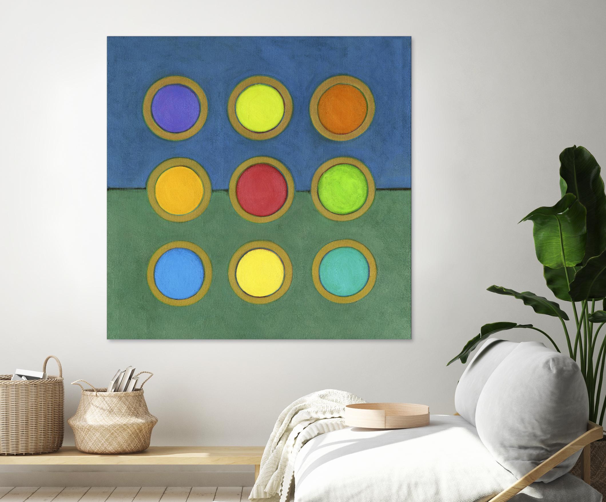 Circle Grid II by Darlene Kulig on GIANT ART - green abstract