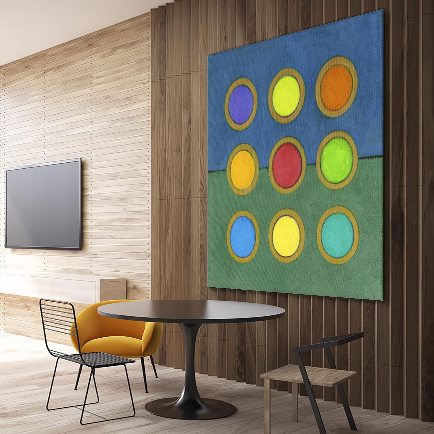 Circle Grid II by Darlene Kulig on GIANT ART - green abstract